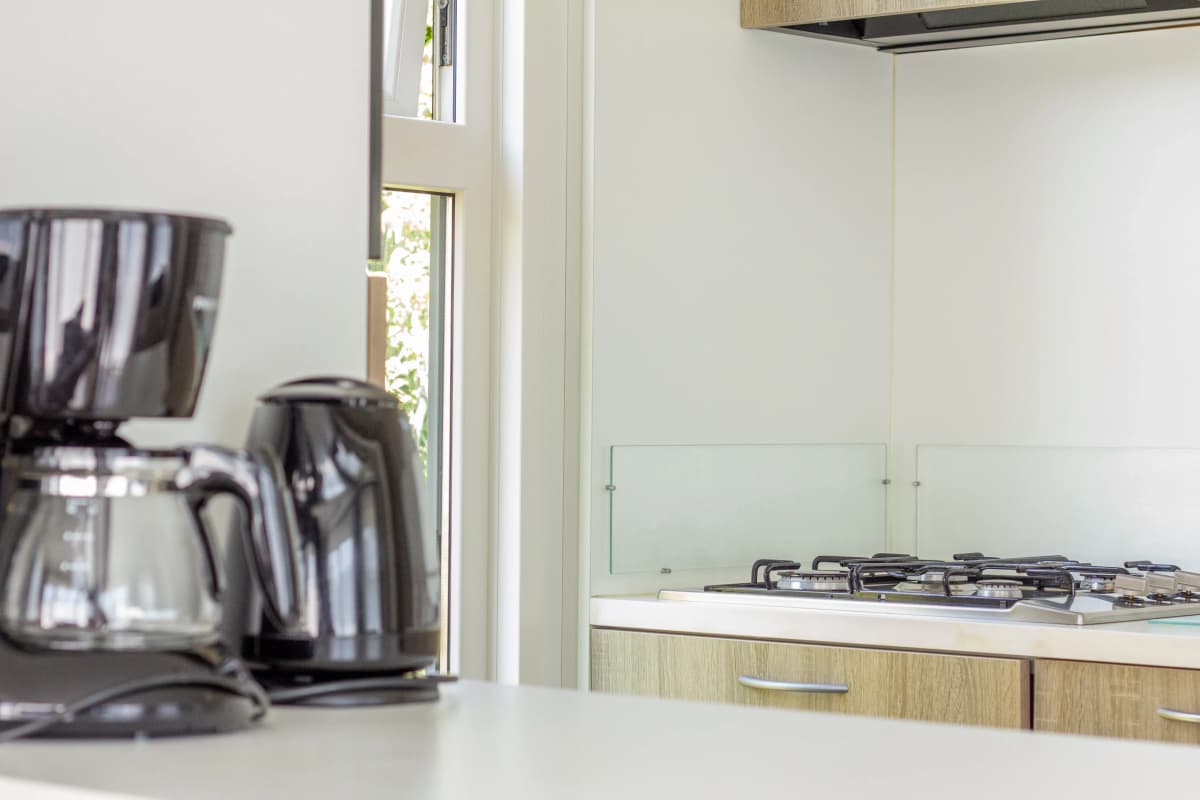 foto van de keuken in chalet type 1