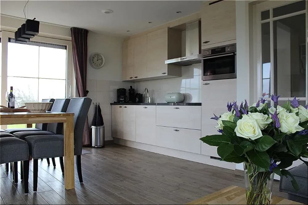 Keuken in luxe vakantiewoning Mincamping Boogaard