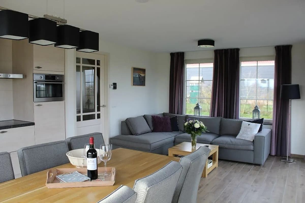 Woonkamer vakantiewoning minicamping boogaard